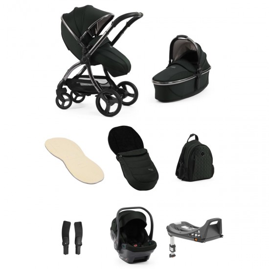 egg 3 Luxury Shell i Size Travel System Bundle Black Olive